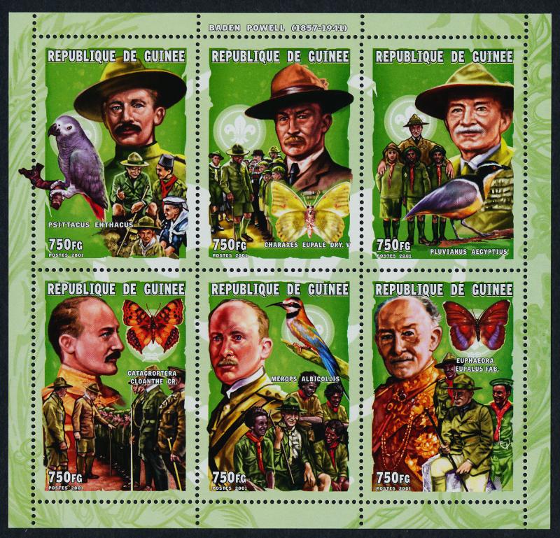 Guinea 1939 MNH Scots, Baden-Powell, Birds, Butterflies