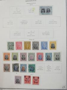 EDW1949SELL : RHODESIA Comprehensive Mint & Used collection on pages. Cat $2734