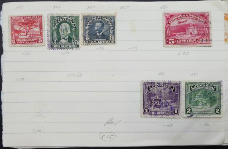 EDW1949SELL : SALVADOR Nice group of Mint & Used on Old Time approval pages.