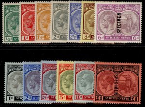 ST KITTS-NEVIS GV SG24s-36s, 1920-22 SPECIMEN SET, M MINT. Cat £350.