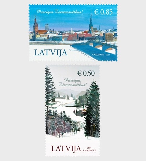 Latvia 2014 #891-2 MNH. Christmas