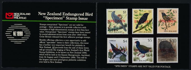 New Zealand 768-70A, 835, 930 Specimen o/p MNH Birds, Kiwi