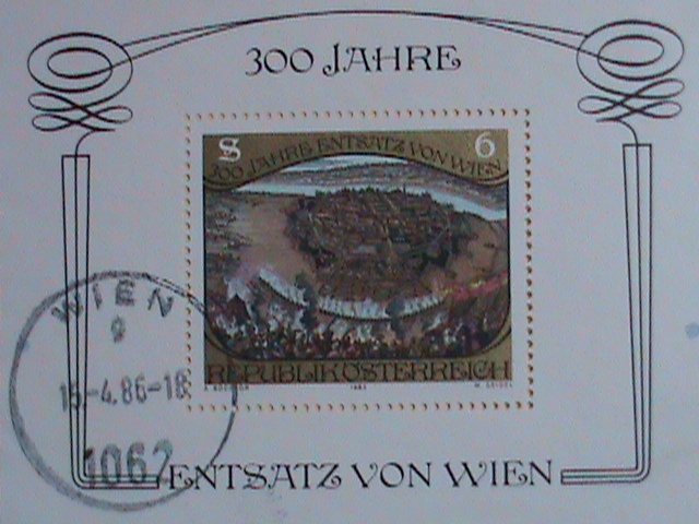 ​AUSTRIA STAMP:1983-SC#1253 -300TH ANNIV: RELIEVE VIENNA- CTO-NH - S/S SHEET