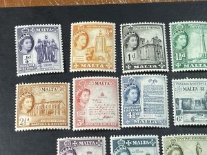 MALTA # 246-62---MINT NEVER/HINGED---COMPLETE SET---1956-57