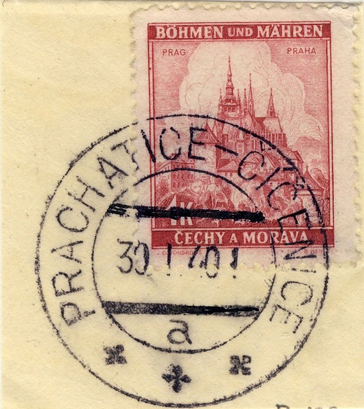 BÖHMEN u. MAHREN 1940 PRACHATICE-CÍCENICE a * * *  railway carrier CDS /Mi.28