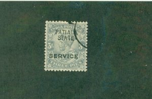 PATIALA INDIAN STATE O29 USED BIN $0.50