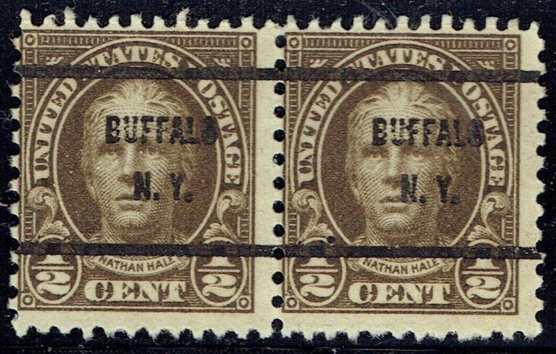 1929 .5c HALE w/Bureau precancel pair f/BUFFALO NY (653-61)! 