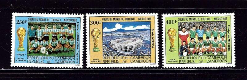 Cameroun C333-35 MNH 1986 Soccer