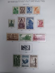 collection on pages Papua New Guinea 1952-67 most mint most NH IW: CV $158