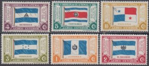 GUATEMALA Sc # C99a-f CPL MNH SET of 6 from S/S - CENTRAL AMERICAN FLAGS
