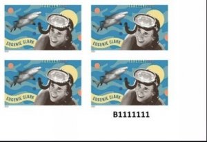 US Eugenie Clark Imperf NDC BR Plate Block 4 Stamps MNH 2022 Ships after 8 May.