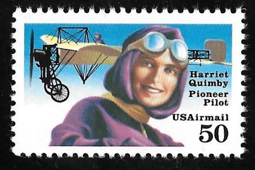 C128B 50 cent Harriet Quimby, Stamp mint OG NH VF