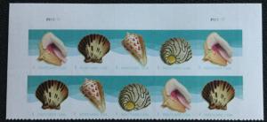 US #5163-5166 MNH Plate Block of 10 Seashells (.34)