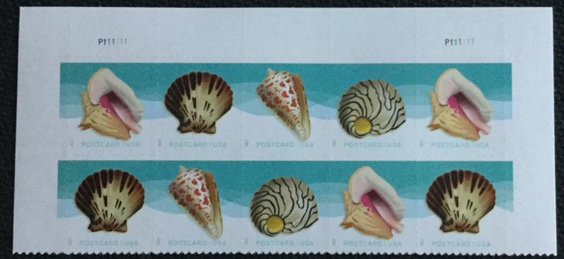 US #5163-5166 MNH Plate Block of 10 Seashells (.34)