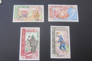 Laos 1962 Sc 77-80 set MH