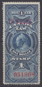 Canada Revenue (Federal), van Dam FSC30, OG (hinge thin), IN PRIZE