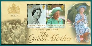 Solomon Islands 2002 Queen Mother Memorial, MS, MNH #947,SGMS1036