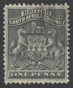 Rhodesia Sc# 2 Used 1890-1894 1p Coat of Arms