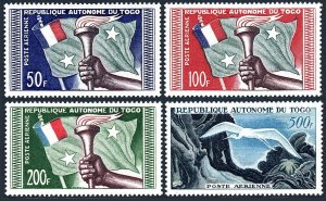 Togo C22-C25,C26-C30,MNH.Michel 241-244,261-265. Flag,Torch,Plane,Great egret.