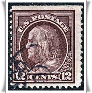 SC#417 12¢ Franklin (1914) Used