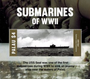 Palau 2015 - Submarines of World War One stamps - Souvenir Sheet MNH