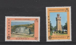 Guernsey  #161-62  (1978 Europa Architecture set) VFMNH  CV $0.50