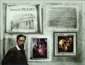Museum Prado Stamp Joaquin Sorolla Art Painter Souvenir Sheet MNH #3161 / Bl.614 