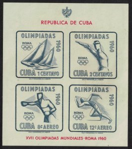 Caribic Sailing Boxing Shooting Olympic Games MS Def 1960 Def SC#C213a SG#MS958