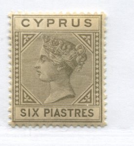 Cyprus QV 1882 6 piastres Die B mint og. hinged