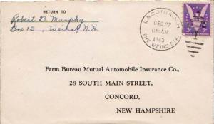 United States Hampshire The Weirs Sta. Laconia 1943 numeral duplex  1921-1957.
