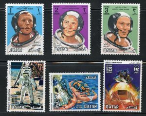 QATAR SCOTT #190/95 MOON LANDING SET  MINT NEVER HINGED