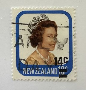 New Zealand 1979 Scott 694 used - 14c on  10c,  Queen Elizabeth II