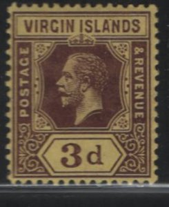VIRGIN ISLANDS, 42, HINGED, 1913, George V