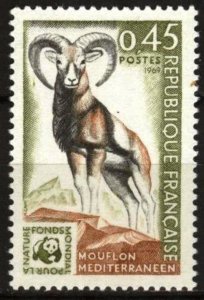 France 1969 Worldwide Nature Protection Goats Mouflon MNH