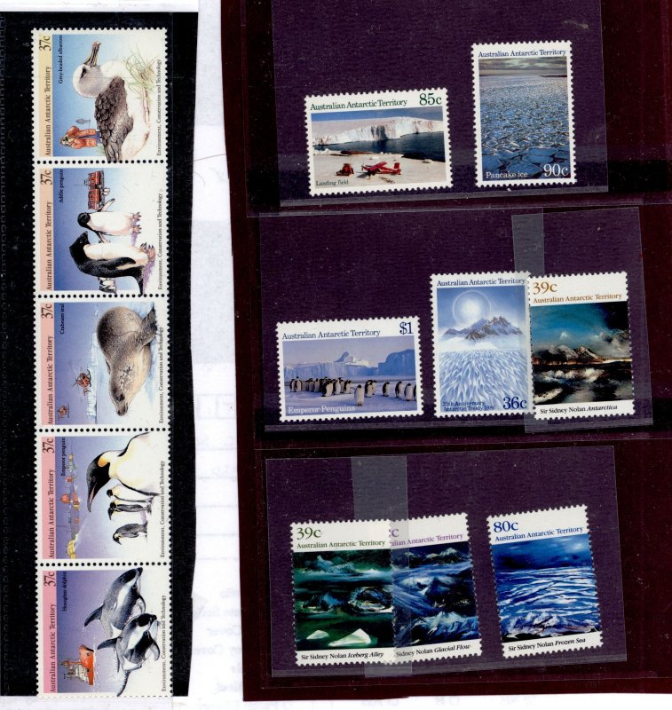 Australian Antarctic Territory #L72-80  Single (Complete Set) (Animals)