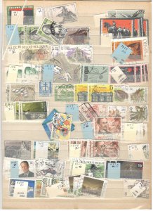 BELGIUM COLLECTION ON STOCK SHEET MINT/USED