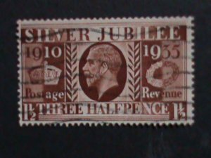 ​GREAT BRITAIN 1935- SILVER JUBILEE 15TH ANNIVERSARY KING GEORGE V STAMPS USED