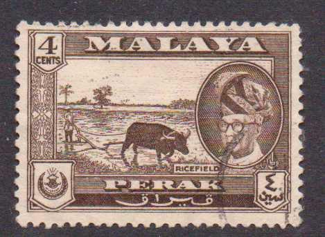 Malaya-Perak   #129  used  (1957)  c.v. $0.25