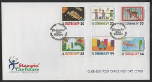 Guernsey 2000 FDC Sc 703-708 Future Children's Stamp Designs Millennium