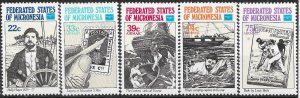 MICRONESIA SG55/9 1986 AMERIPEX SET MNH