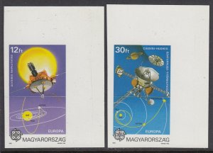 Hungary 3286-7 Europa Space imperf mnh