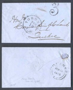 Canada-covers #9854 - Stampless - York County - Toronto , CW CDS [ 32 mm ]
