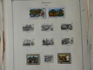 Rwanda 1962-1980  Mint/Used Stamp Collection on Scott Int Alb Pgs