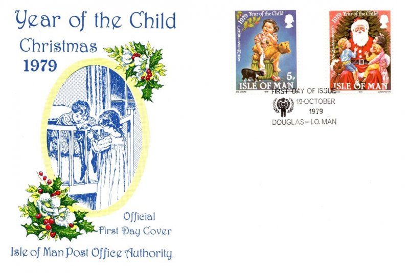 Isle of Man, Worldwide First Day Cover, Christmas