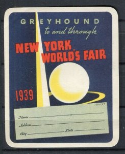 USA; 1930s-40s early Illustrated Local Special Advert Stamp, NY World Fair