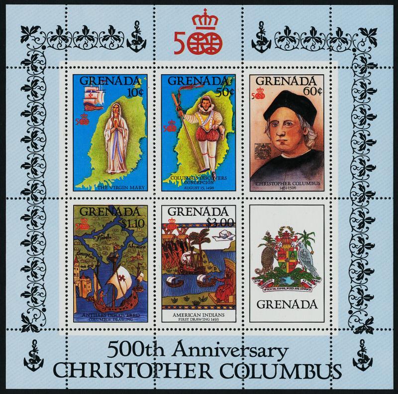 Grenada 1503a MNH Christopher Columbus, Map, Shp