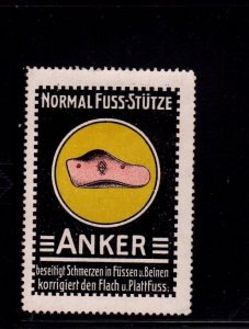 German Advertising Stamp - Anker Brand Shoe Inserts, Arch Supports