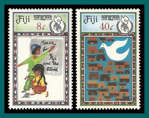 Fiji 1986 International Peace Year, MNH  #549-550,SG736-SG737