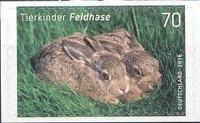 Germany 2016,Sc#2901-2 MNH, Animal Children: Goose, Brown Hare s./a.