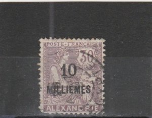 French Offices in Egypt (Alexandria)  Scott#  55  Used  (1921 Surcharged)